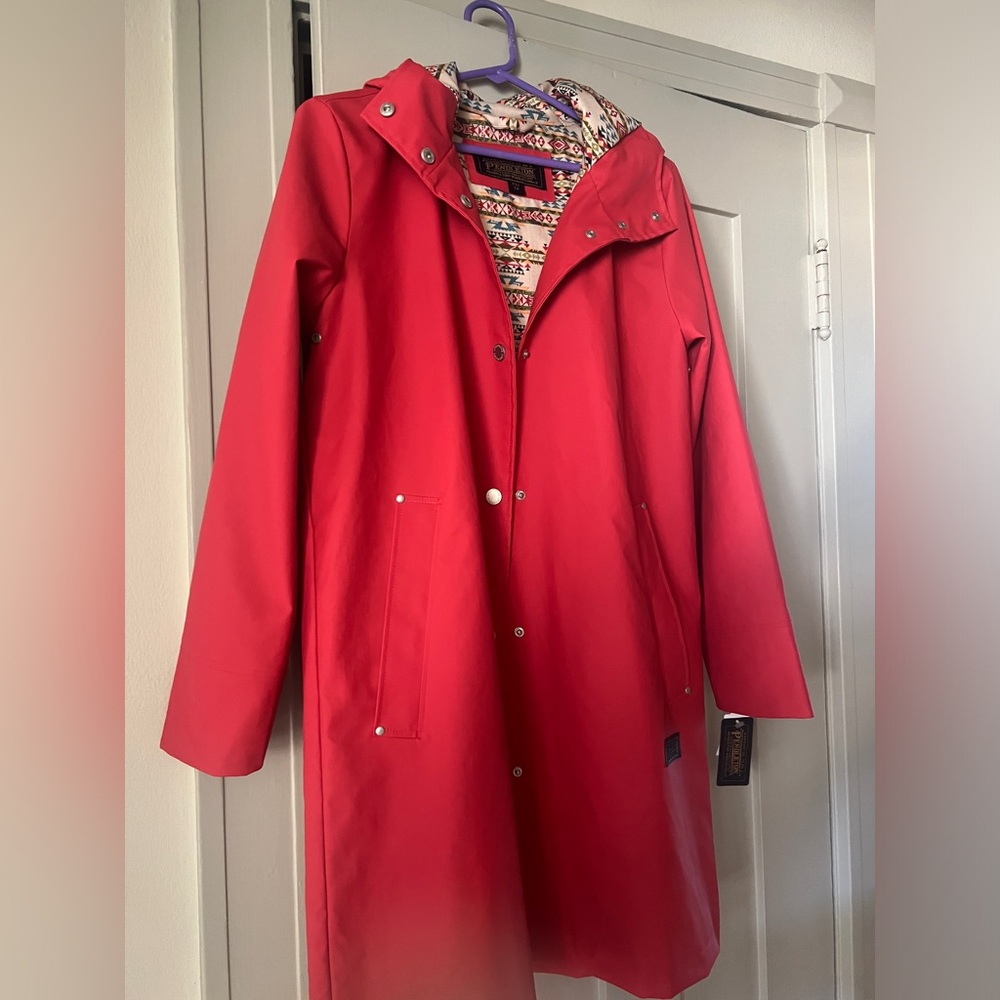 Pendleton Seattle Waterproof Slicker Raincoat - Sunset Red - NWT